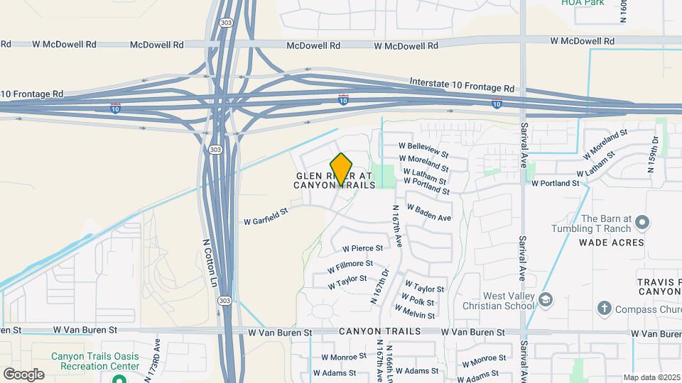 16834 W Baden Ave Mapa y Detalles de la Ubicación