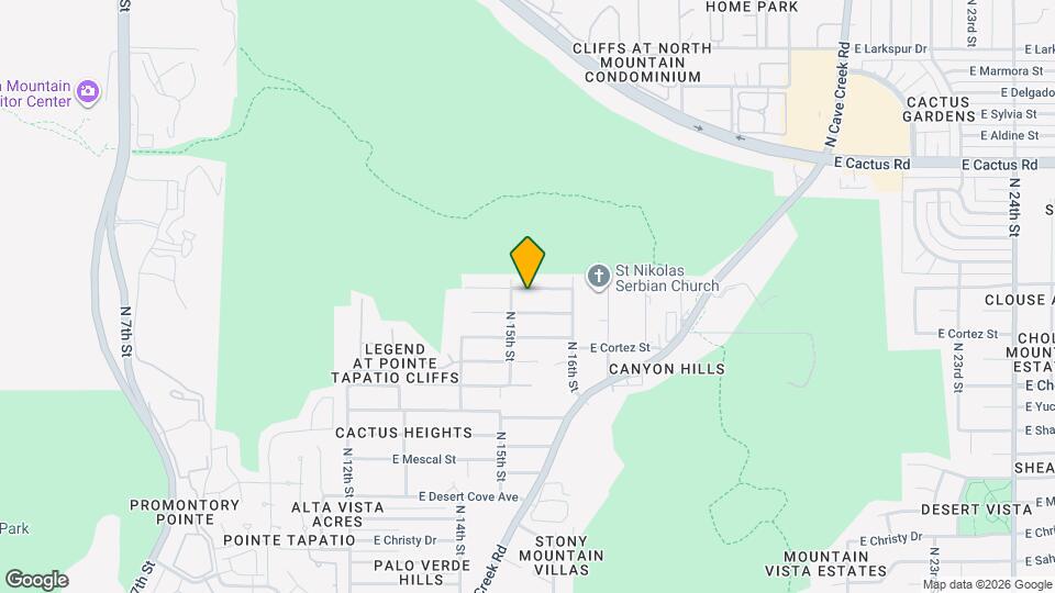 1513 E Sunnyside Dr Mapa y Detalles de la Ubicación