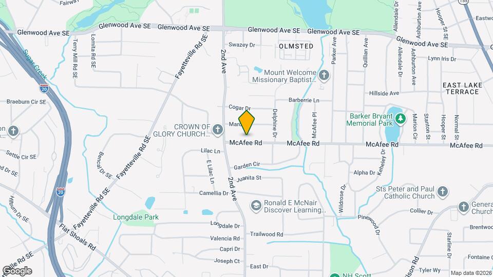 2010 McAfee Rd Mapa y Detalles de la Ubicación