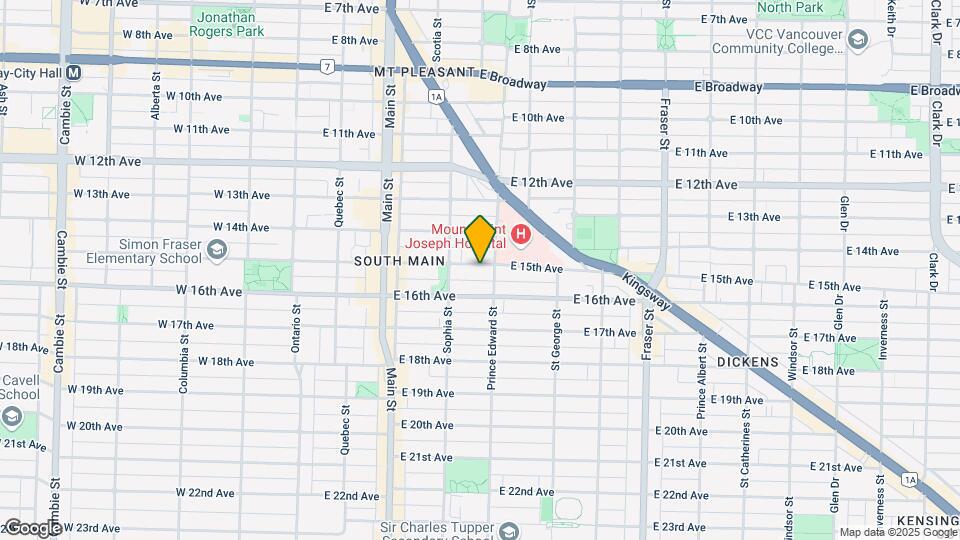 360 E 15th Ave Map and Location Details