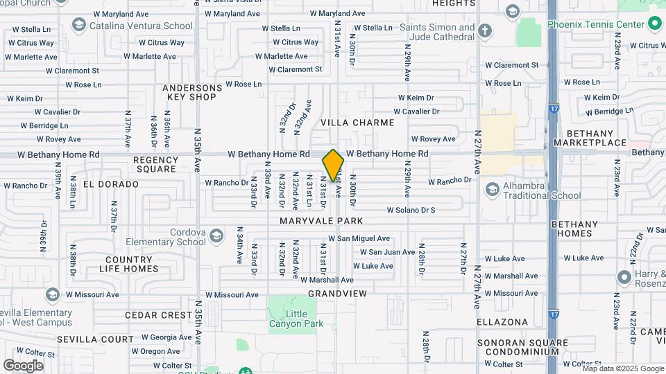 5748 N 31st Ave Map and Location Details