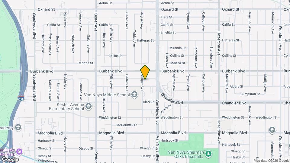 14548 Killion St, Unit rear home Map and Location Details