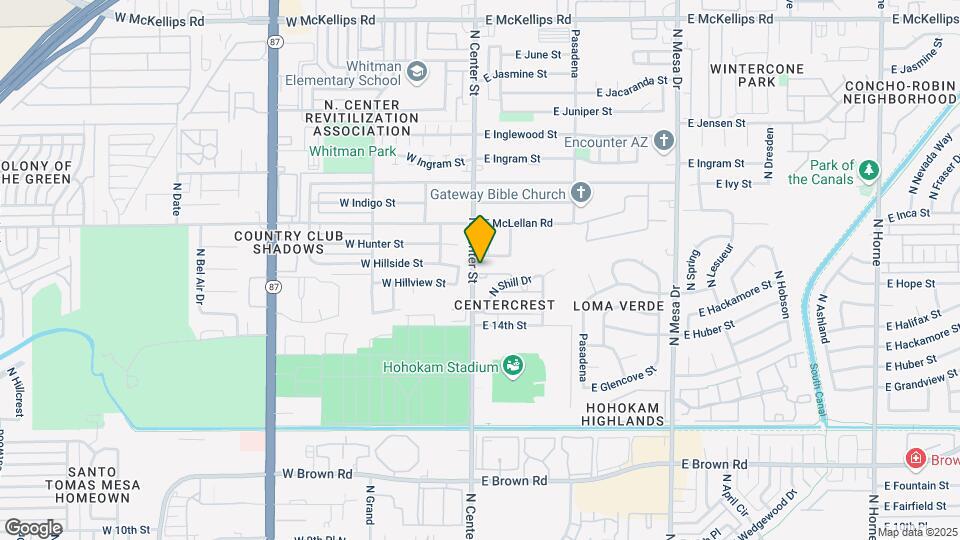 1505 N Center St Map and Location Details