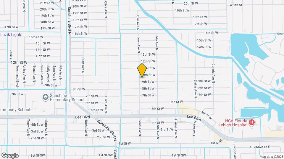 2916 9th St W Map and Location Details