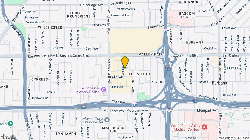 334 Santana Row Map and Location Details