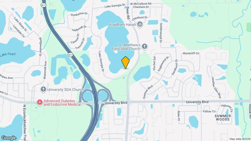 9999 Lake Georgia Dr Map and Location Details