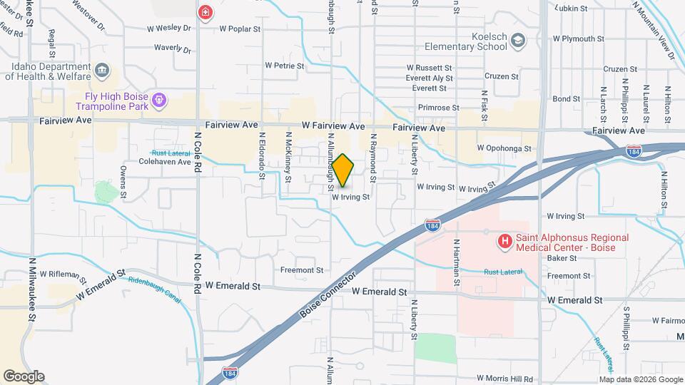 6760 W Irving St Map and Location Details