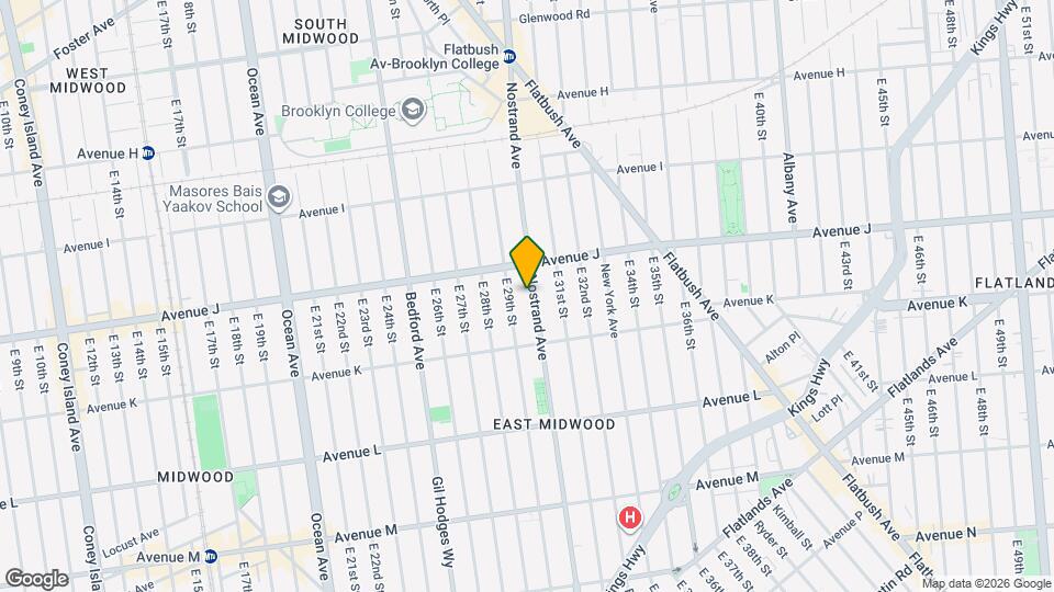 2400-2434 Nostrand Ave Mapa y Detalles de la Ubicación