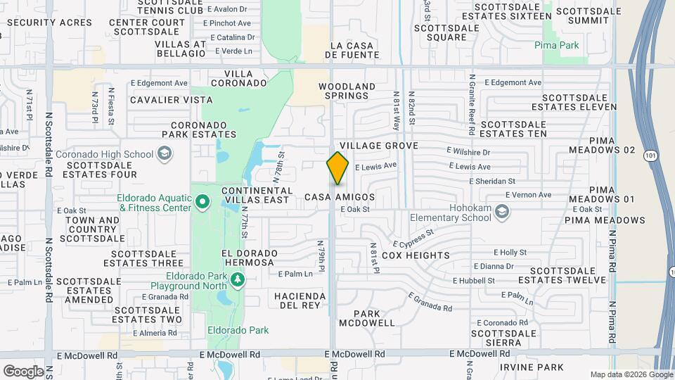 8030 E Oak St Map and Location Details