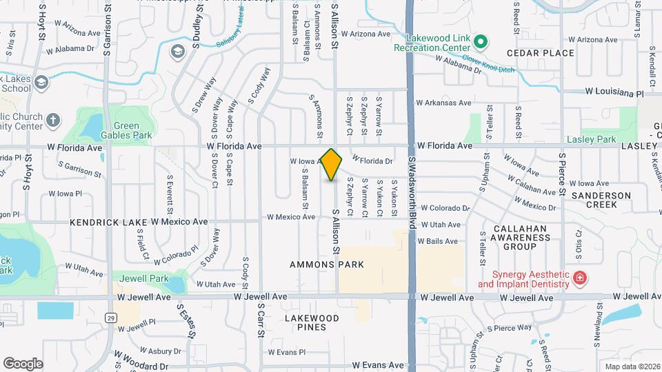 1631 S Allison St Map and Location Details