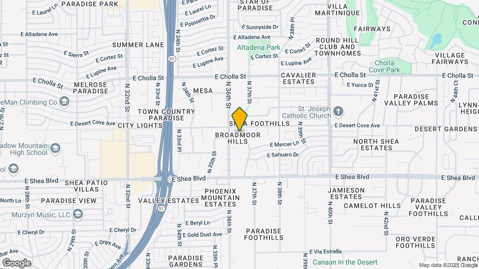 10844 N 37th St Map and Location Details