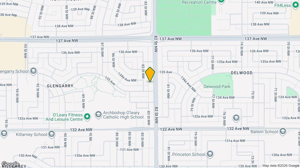 13412 82 St NW Map and Location Details