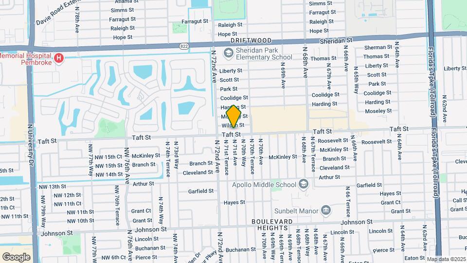 7121 Taft St-Unit -a Mapa y Detalles de la Ubicación
