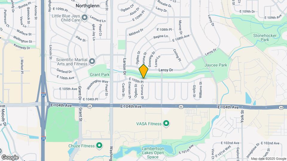 1061 E 105th Pl Map and Location Details