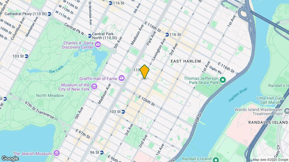 153 E 108th St Map and Location Details