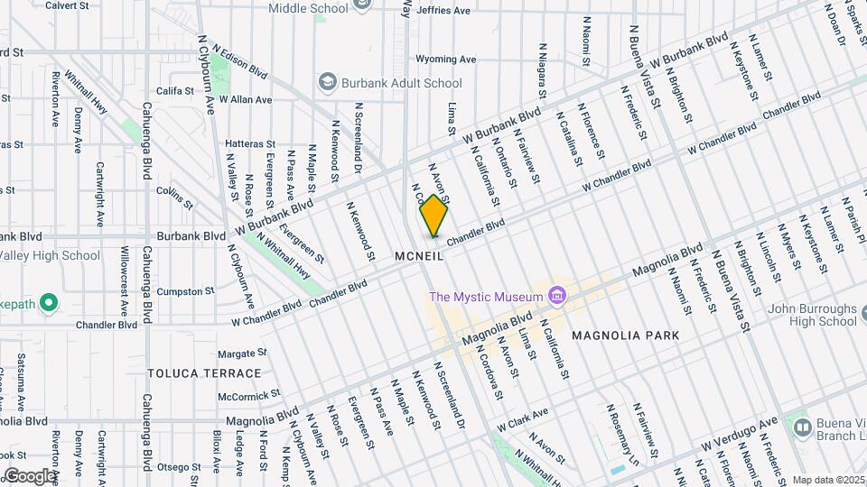 1207 N Cordova St Map and Location Details