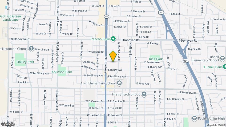 124 E Sunset Ave Map and Location Details