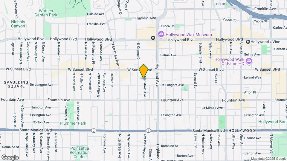 1413-1417 N Mansfield Ave Map and Location Details