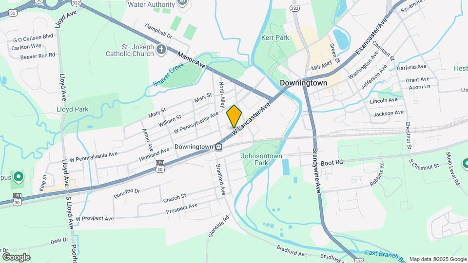 121 W Lancaster Ave Map and Location Details