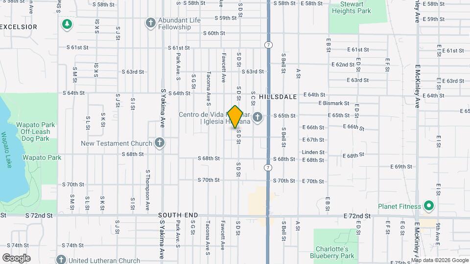 6526 S D St Map and Location Details