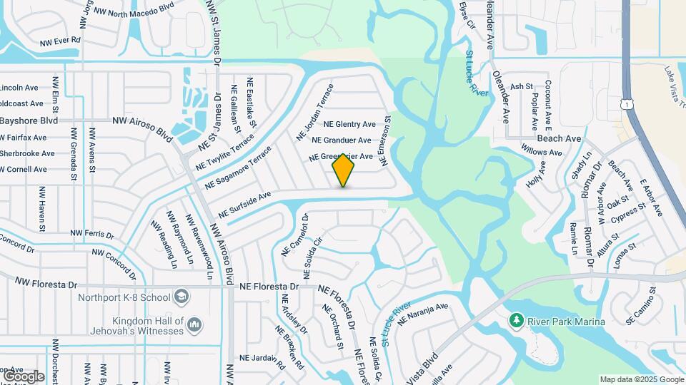 314 NE Surfside Ave Map and Location Details