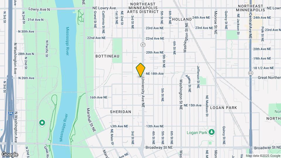 1712 University Ave NE Map and Location Details
