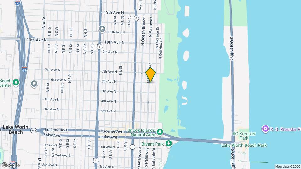 528 N Palmway Map and Location Details