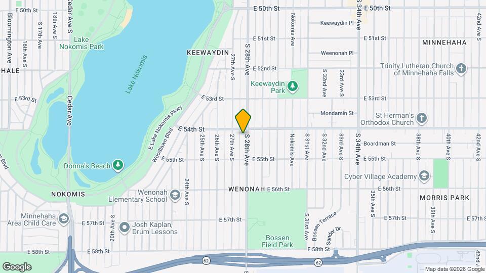 5412 S 28th Ave Map and Location Details
