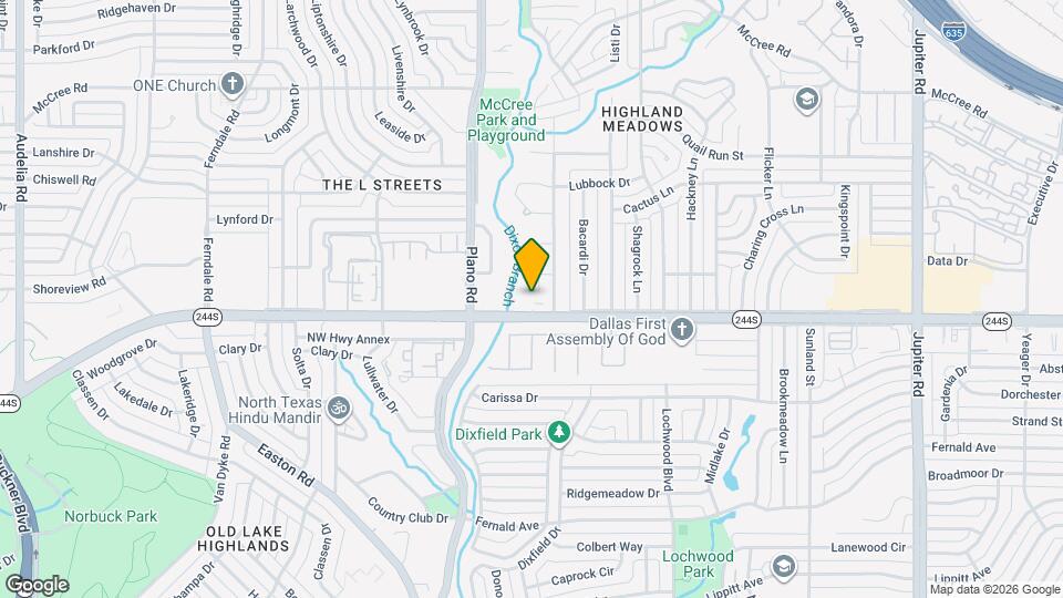 10749 E NW Hwy Map and Location Details