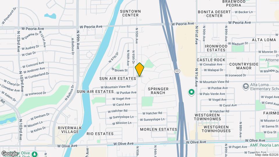 9962 N 94th Ln Map and Location Details