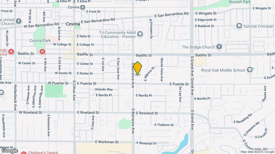 308 S Barranca Ave Map and Location Details