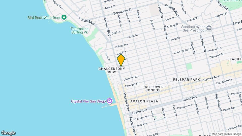 825 Chalcedony St Map and Location Details