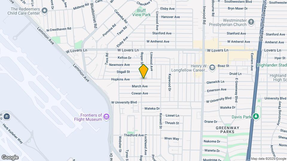 4702 Hopkins Ave Map and Location Details