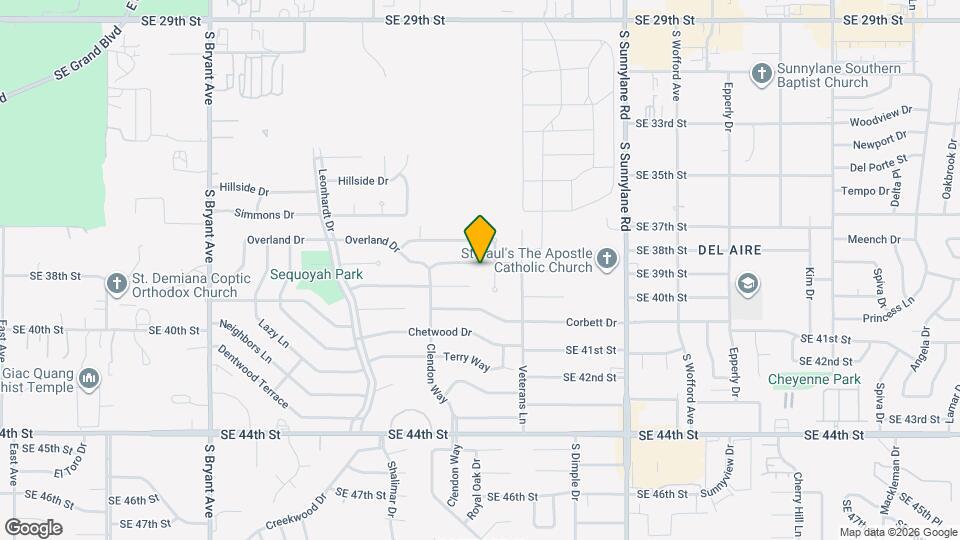 3904 Overland Dr Map and Location Details