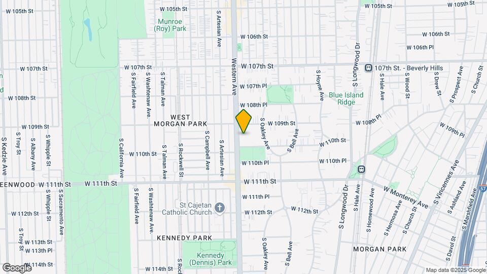 10921-10925 S Western Ave Map and Location Details