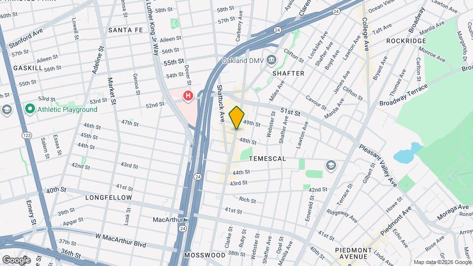 4824 Telegraph Ave Mapa y Detalles de la Ubicación