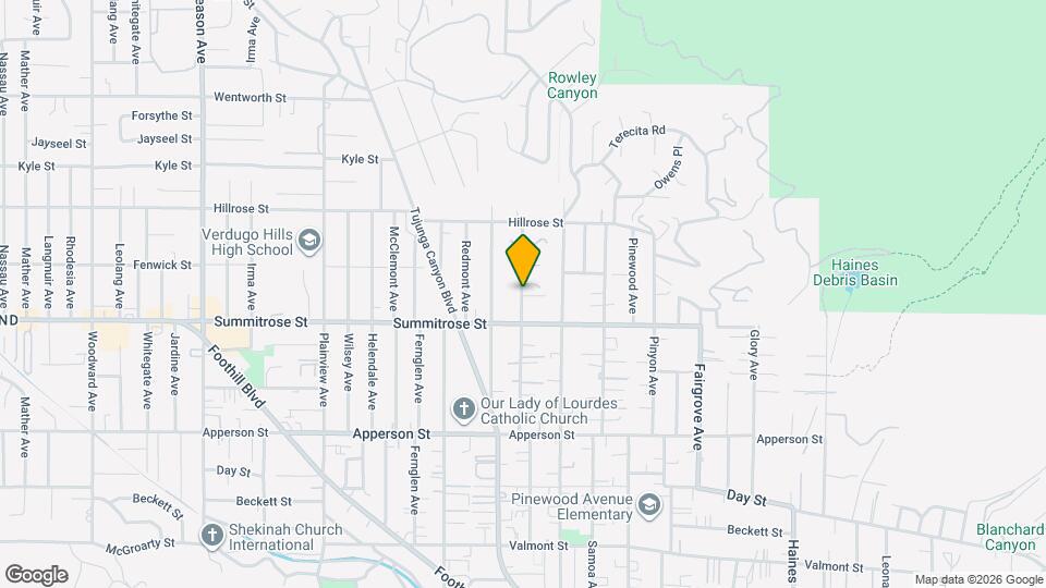 10526 Hillhaven Ave Map and Location Details