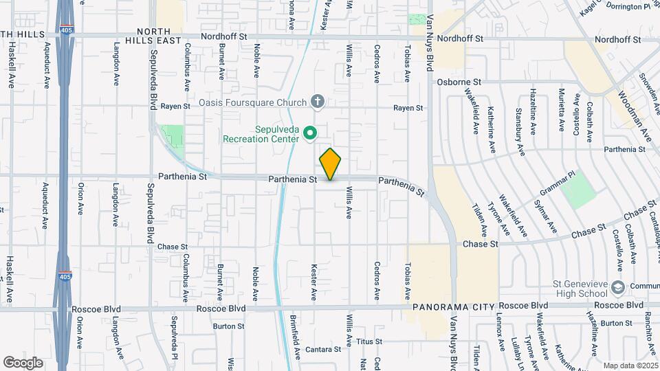 14830 Parthenia St Map and Location Details