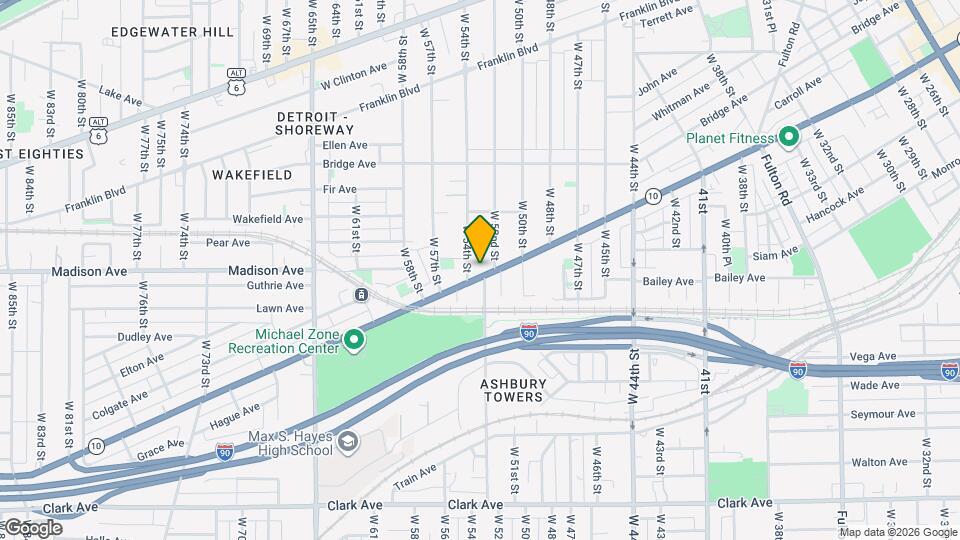 5236 Lorain Ave, Unit UP Map and Location Details