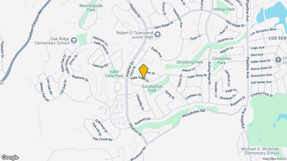 3419 Valle Vista Dr Map and Location Details