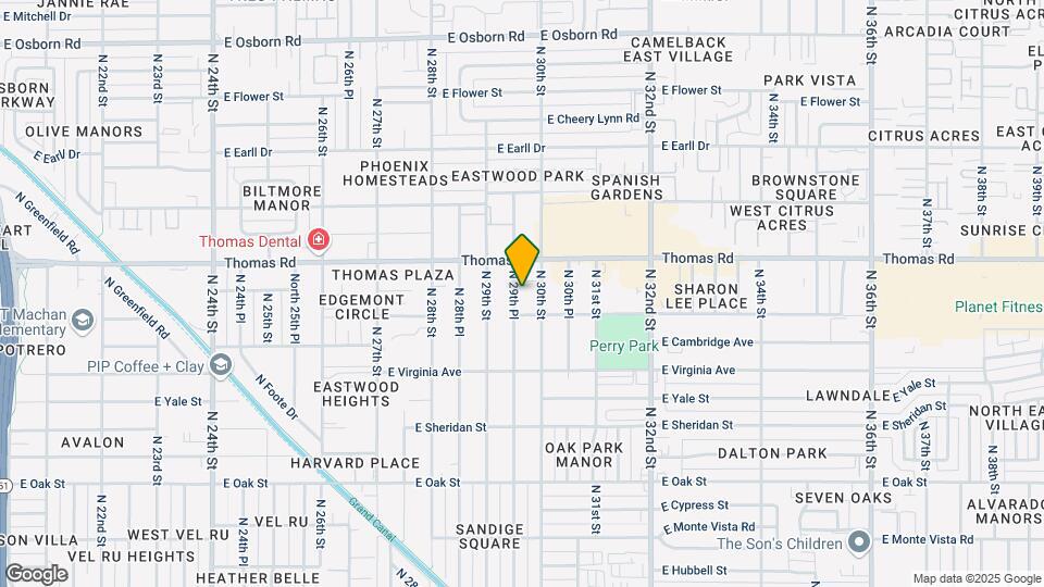 2817 N 29th Pl Map and Location Details