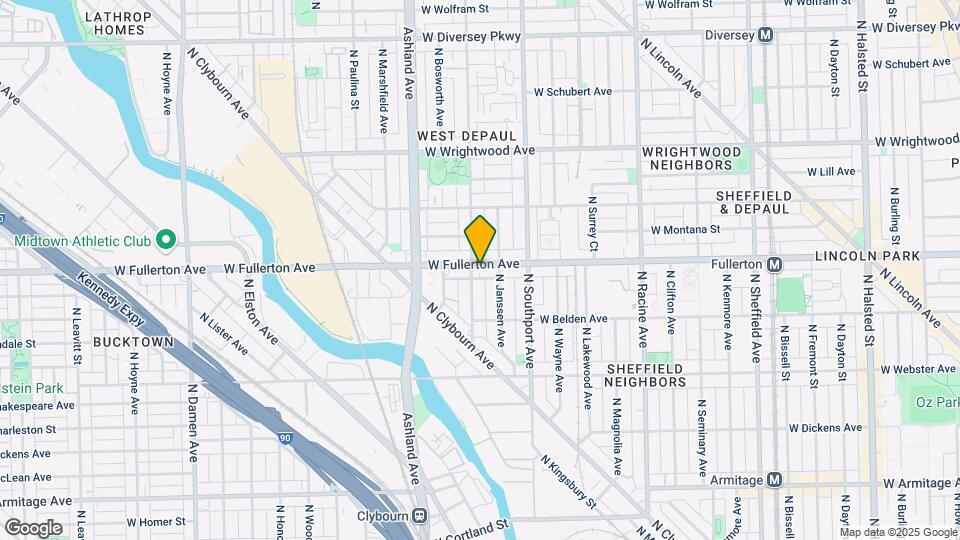 1455 W Fullerton Ave Mapa y Detalles de la Ubicación