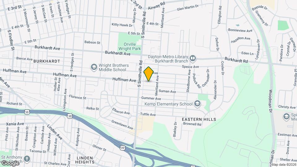1634 Huffman Ave Map and Location Details