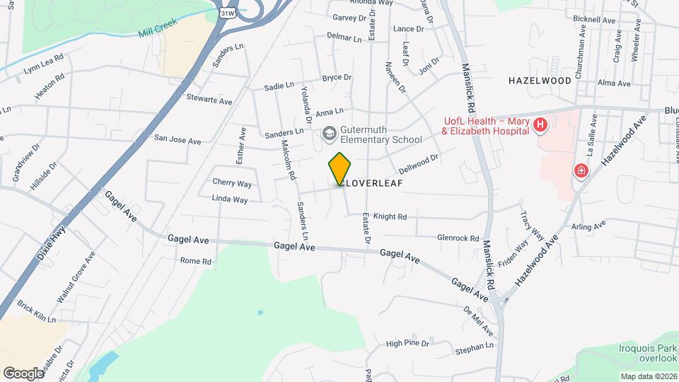 1500 Beacon Hill Dr Map and Location Details