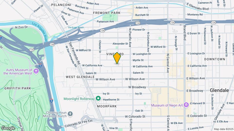 601 W California Ave Map and Location Details