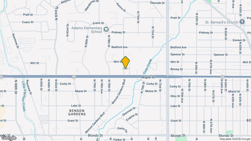 2909 N 76th St Mapa y Detalles de la Ubicación