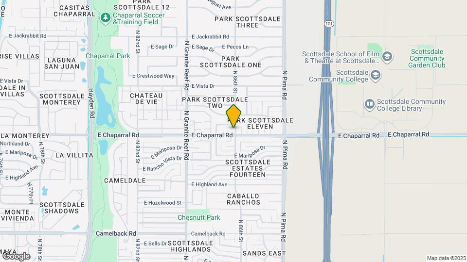 8538 E Chaparral Rd Mapa y Detalles de la Ubicación