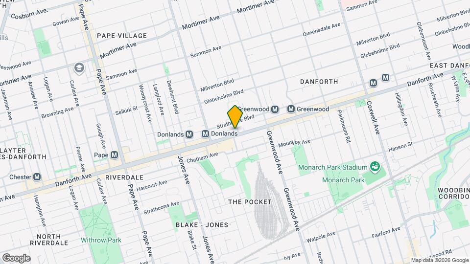 1092 Danforth Ave Map and Location Details