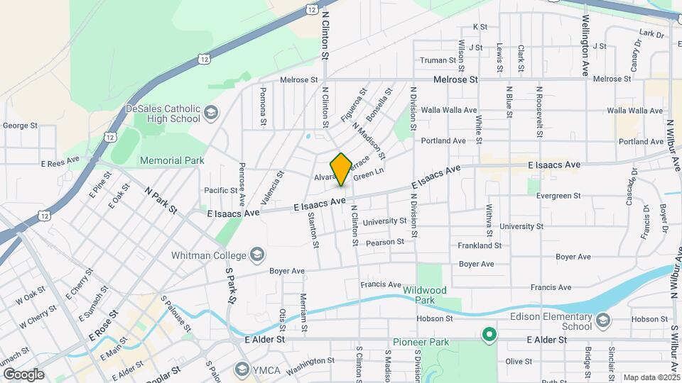 1055 E Isaacs Ave Map and Location Details