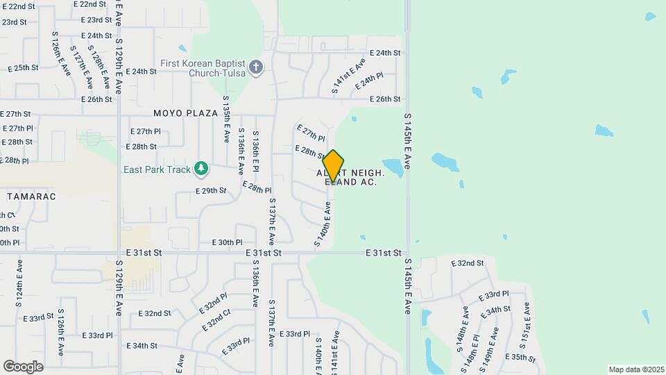 2843 S 140th E Ave Map and Location Details